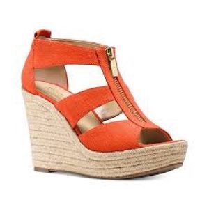 Michael Kors Orange Wedge Size 7
